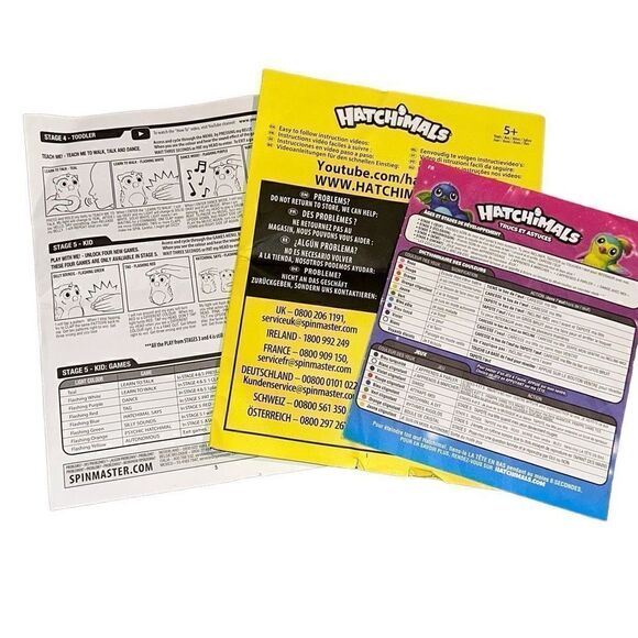 Hatchimals Spin Master Kids Lights & Sound Interactive Blue Hatched Owlicorn Toy - Picture 8 of 10